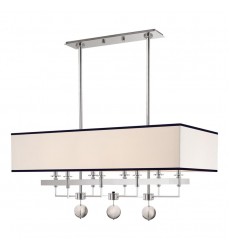 Gresham Park 8 Light Island With Black Trim On Shade 5648-PN Hudson Valley Lighting