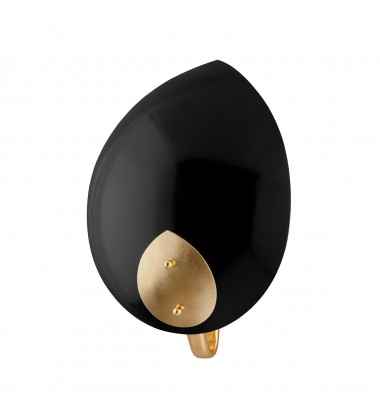 Lotus 1 Light Wall Sconce 5701-GL/BK Hudson Valley Lighting  Lotus 1 Light Wall Sconce 5701-GL/BK Hudson Valley Lighting