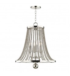  Spool 6 Light Chandelier 5720-PN Hudson Valley Lighting