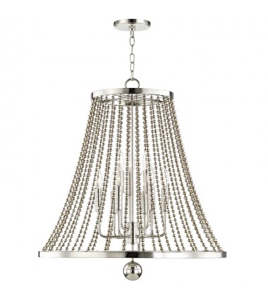  Spool 9 Light Chandelier 5726-PN Hudson Valley Lighting