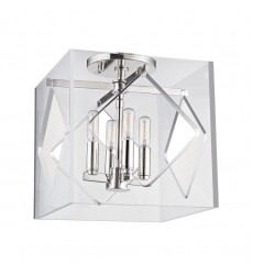  Travis 4 Light Flush Mount 5912F-PN Hudson Valley Lighting