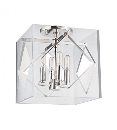  Travis 4 Light Flush Mount 5912F-PN Hudson Valley Lighting