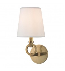 Malibu 1 Light Wall Sconce 611-AGB Hudson Valley Lighting  Malibu 1 Light Wall Sconce 611-AGB Hudson Valley Lighting
