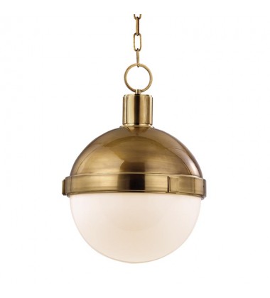 Lambert 1 Light Pendant 615-AGB Hudson Valley Lighting  Lambert 1 Light Pendant 615-AGB Hudson Valley Lighting