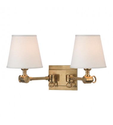 Hillsdale 2 Light Wall Sconce 6232-AGB Hudson Valley Lighting  Hillsdale 2 Light Wall Sconce 6232-AGB Hudson Valley Lighting