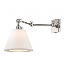 Hillsdale 1 Light Swing Arm Wall Sconce 6233-PN Hudson Valley Lighting  Hillsdale 1 Light Swing Arm Wall Sconce 6233-PN Hudson Valley Lighting