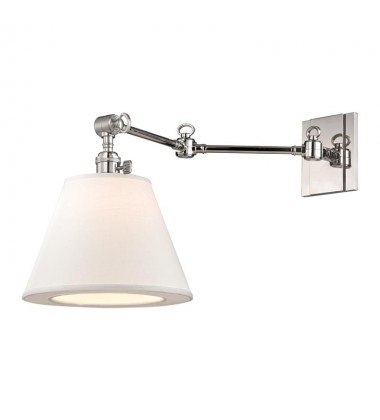 Hillsdale 1 Light Swing Arm Wall Sconce 6233-PN Hudson Valley Lighting  Hillsdale 1 Light Swing Arm Wall Sconce 6233-PN Hudson Valley Lighting