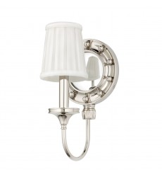 Regent 1 Light Mirrored Wall Sconce 631-PN Hudson Valley Lighting  Regent 1 Light Mirrored Wall Sconce 631-PN Hudson Valley Lighting