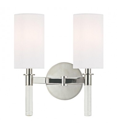Wylie 2 Light Wall Sconce 6312-PN Hudson Valley Lighting  Wylie 2 Light Wall Sconce 6312-PN Hudson Valley Lighting