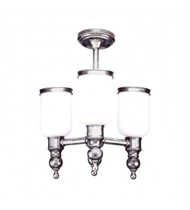Chatham 3 Light Semi Flush 6313-PN Hudson Valley Lighting  Chatham 3 Light Semi Flush 6313-PN Hudson Valley Lighting