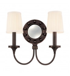 Regent 2 Light Mirrored Wall Sconce 632-OB Hudson Valley Lighting  Regent 2 Light Mirrored Wall Sconce 632-OB Hudson Valley Lighting