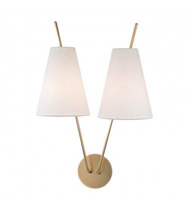 Milan 2 Light Wall Sconce 6322-AGB Hudson Valley Lighting  Milan 2 Light Wall Sconce 6322-AGB Hudson Valley Lighting