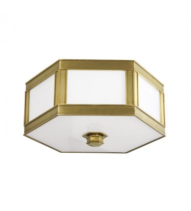 Nassau 1 Light Flush Mount 6410-AGB Hudson Valley Lighting  Nassau 1 Light Flush Mount 6410-AGB Hudson Valley Lighting