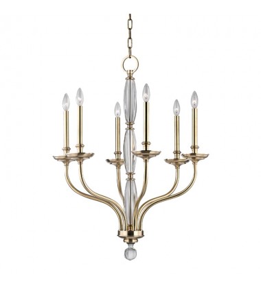  Lauderhill 6 Light Chandelier 6428-AGB Hudson Valley Lighting