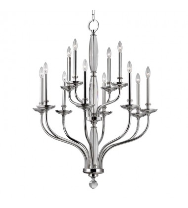  Lauderhill 12 Light Chandelier 6434-PN Hudson Valley Lighting