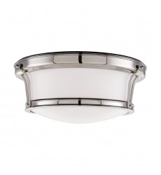  Newport 2 Light Flush Mount 6513-PN Hudson Valley Lighting