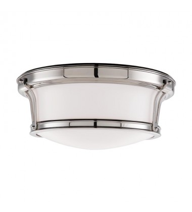  Newport 2 Light Flush Mount 6513-PN Hudson Valley Lighting