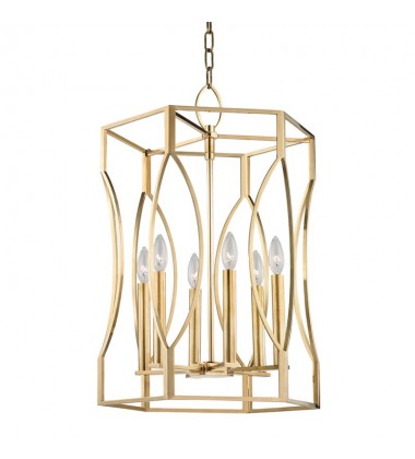 Roswell 6 Light Pendant 6517-AGB Hudson Valley Lighting  Roswell 6 Light Pendant 6517-AGB Hudson Valley Lighting