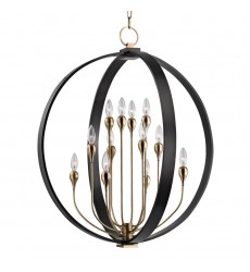  Dresden 12 Light Chandelier 6730-AOB Hudson Valley Lighting