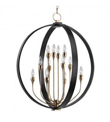  Dresden 12 Light Chandelier 6730-AOB Hudson Valley Lighting