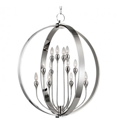  Dresden 12 Light Chandelier 6730-PN Hudson Valley Lighting