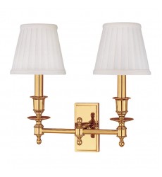 Ludlow 2 Light Wall Sconce 6802-PB Hudson Valley Lighting  Ludlow 2 Light Wall Sconce 6802-PB Hudson Valley Lighting