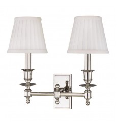 Ludlow 2 Light Wall Sconce 6802-PN Hudson Valley Lighting  Ludlow 2 Light Wall Sconce 6802-PN Hudson Valley Lighting