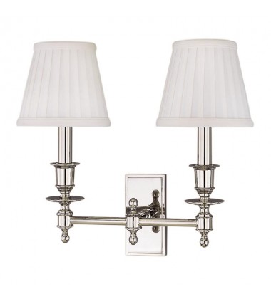 Ludlow 2 Light Wall Sconce 6802-PN Hudson Valley Lighting  Ludlow 2 Light Wall Sconce 6802-PN Hudson Valley Lighting