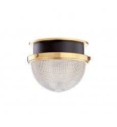 Lucien 1 Light Small Flush Mount 6909-AGB/BK Hudson Valley Lighting  Lucien 1 Light Small Flush Mount 6909-AGB/BK Hudson Valley Lighting
