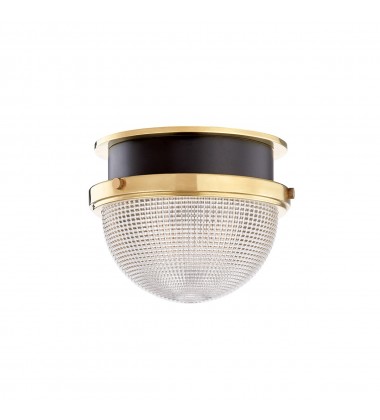 Lucien 1 Light Small Flush Mount 6909-AGB/BK Hudson Valley Lighting  Lucien 1 Light Small Flush Mount 6909-AGB/BK Hudson Valley Lighting