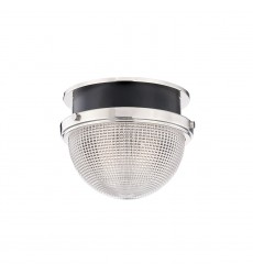 Lucien 1 Light Small Flush Mount 6909-PN/BK Hudson Valley Lighting  Lucien 1 Light Small Flush Mount 6909-PN/BK Hudson Valley Lighting