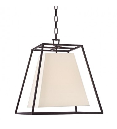 Kyle 4 Light Pendant W/White Shade 6917-OB-WS Hudson Valley Lighting  Kyle 4 Light Pendant W/White Shade 6917-OB-WS Hudson Valley Lighting