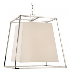  Kyle 6 Light Chandelier W/White Shade 6924-PN-WS Hudson Valley Lighting