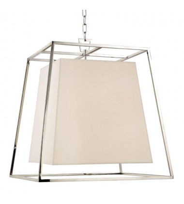  Kyle 6 Light Chandelier W/White Shade 6924-PN-WS Hudson Valley Lighting