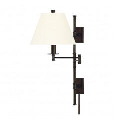  Claremont 1 Light Wall Sconce With Plug W/White Shade 7731-OB-WS Hudson Valley Lighting