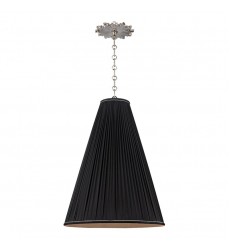  Blake 1 Light Pendant With Black Shade W/ Silver Trim 7818-PN-B Hudson Valley Lighting