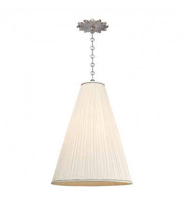 Blake 1 Light Pendant With Natural Shade 7818-PN-N Hudson Valley Lighting  Blake 1 Light Pendant With Natural Shade 7818-PN-N Hudson Valley Lighting