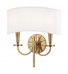 Mason 2 Light Wall Sconce 8022-AGB Hudson Valley Lighting  Mason 2 Light Wall Sconce 8022-AGB Hudson Valley Lighting