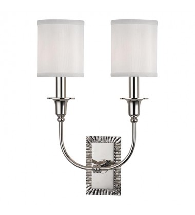 Dover 2 Light Wall Sconce 8082-PN Hudson Valley Lighting  Dover 2 Light Wall Sconce 8082-PN Hudson Valley Lighting