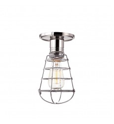 Heirloom 1 Light Semi Flush 8100-PN-WG Hudson Valley Lighting  Heirloom 1 Light Semi Flush 8100-PN-WG Hudson Valley Lighting