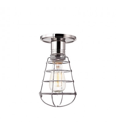 Heirloom 1 Light Semi Flush 8100-PN-WG Hudson Valley Lighting  Heirloom 1 Light Semi Flush 8100-PN-WG Hudson Valley Lighting