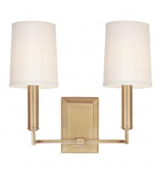  Clinton 2 Light Wall Sconce 812-AGB Hudson Valley Lighting