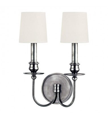  Cohasset 2 Light Wall Sconce 8212-PN-WS Hudson Valley Lighting