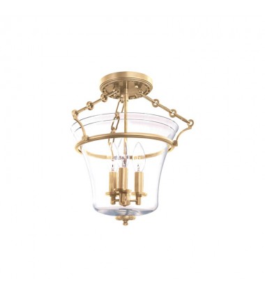  Eaton 3 Light Semi Flush 830-AGB Hudson Valley Lighting