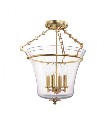  Eaton 4 Light Semi Flush 832-PN Hudson Valley Lighting