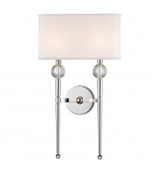 Rockland 2 Light Wall Sconce 8422-PN Hudson Valley Lighting  Rockland 2 Light Wall Sconce 8422-PN Hudson Valley Lighting
