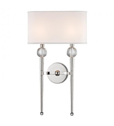Rockland 2 Light Wall Sconce 8422-PN Hudson Valley Lighting  Rockland 2 Light Wall Sconce 8422-PN Hudson Valley Lighting