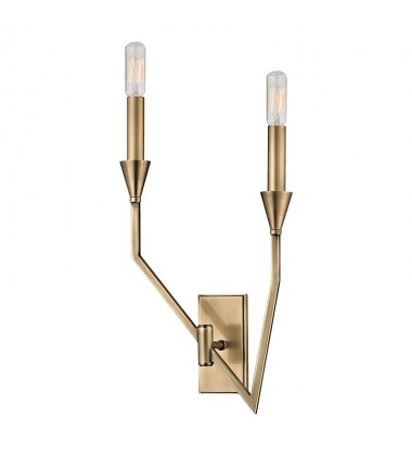  Archie 2 Light Left Wall Sconce 8502L-AGB Hudson Valley Lighting