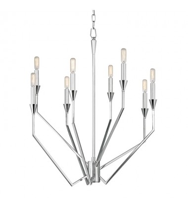  Archie 8 Light Chandelier 8508-PN Hudson Valley Lighting