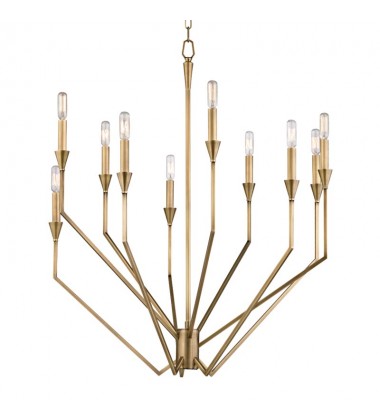  Archie 10 Light Chandelier 8510-AGB Hudson Valley Lighting